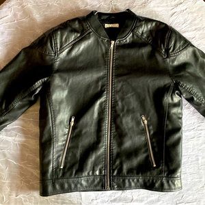 H&M Faux Leather Biack Biker Jacket